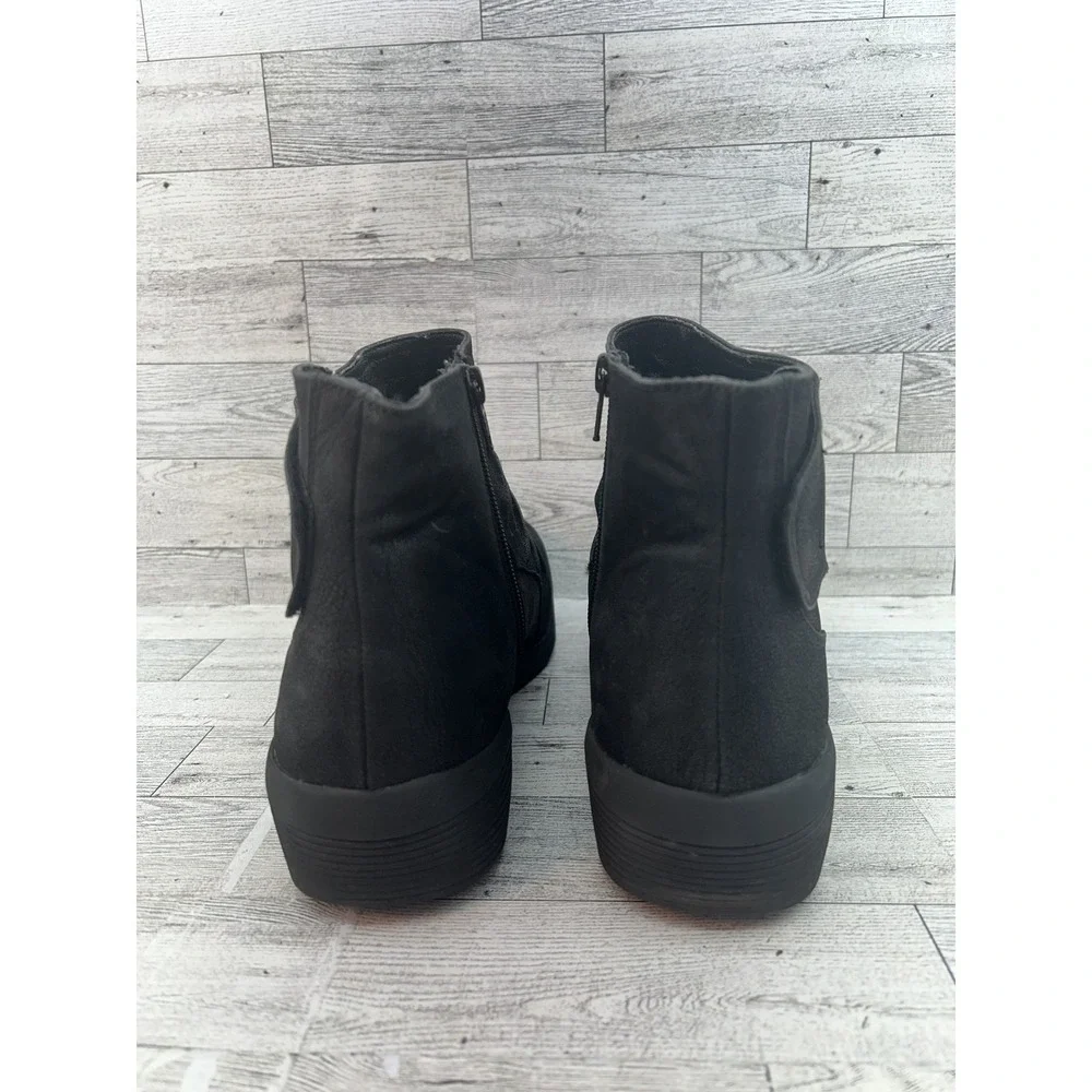 Skechers Boots Womens Size 11 Black BBK‎ 167251 Faux Fur Lined Zip Ankle Shoes